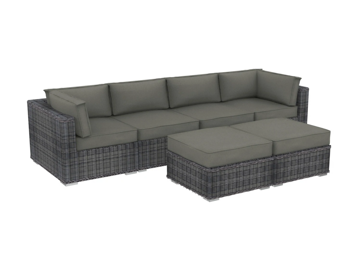 Grey garden corner online sofa set