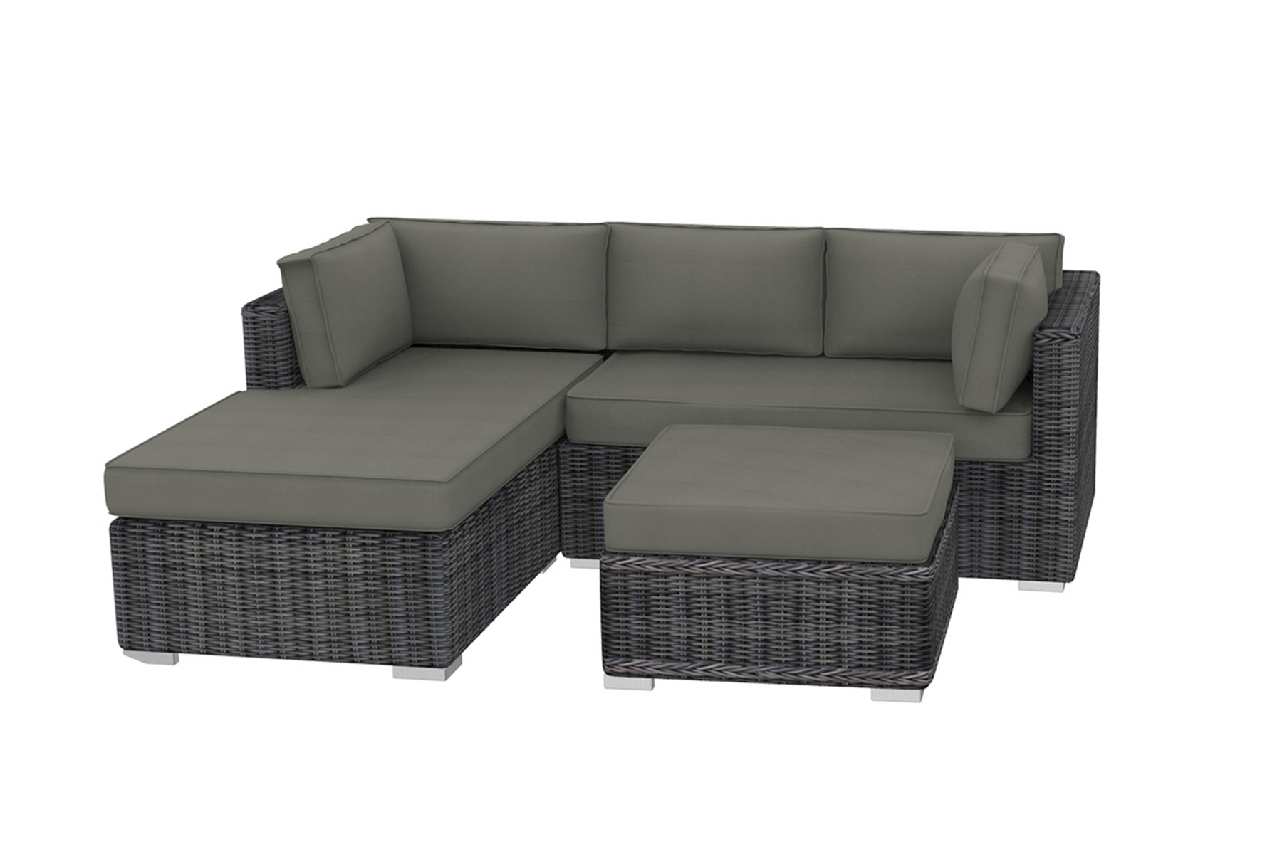 South Sea Outdoor New Java 3-Piece Outdoor Sectional Set w/ Square Corner  in Sandstone CODE:UNIV10 for 10% Off